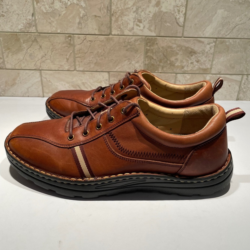 Drew Hogan Toledo Mens Brown Leather Orthopedic Walking Shoes Size 11W Wide - Picture 3 of 8